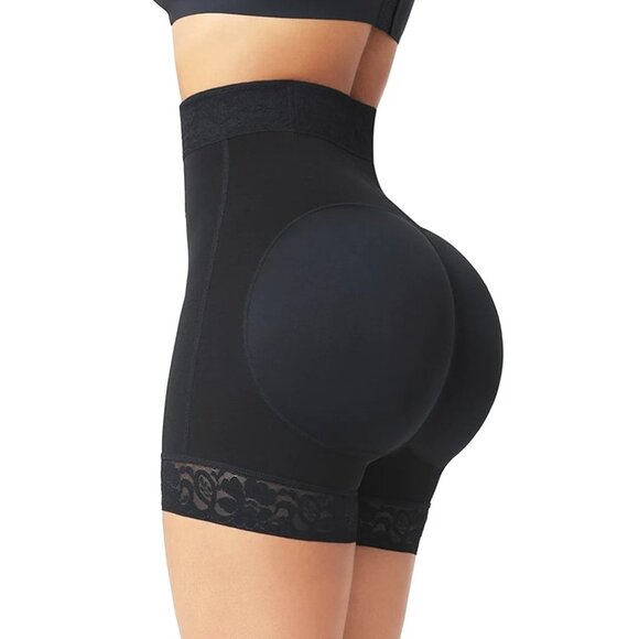 Mid-Waist Butt Lifter Shapewear Tummy Control Front Zipper Slimming Faja Shorts - Picture 2 of 7